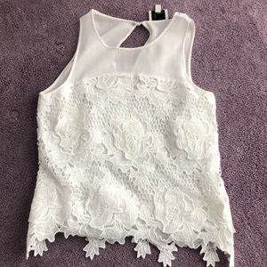 White floral tank top